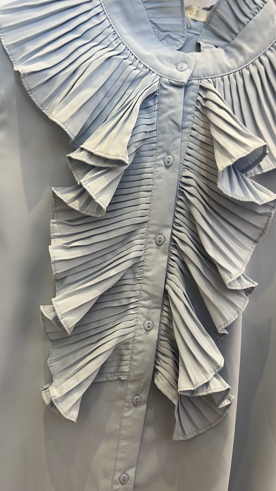 Lacey frill blouse