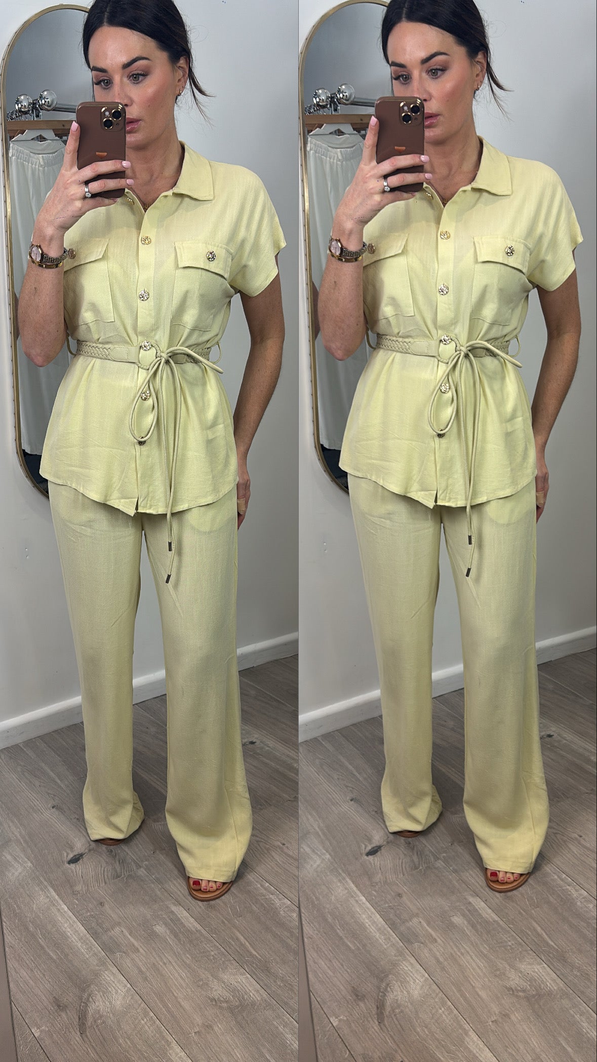Gold button detailing set