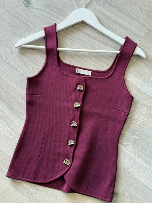 Della Waistcoat Plum