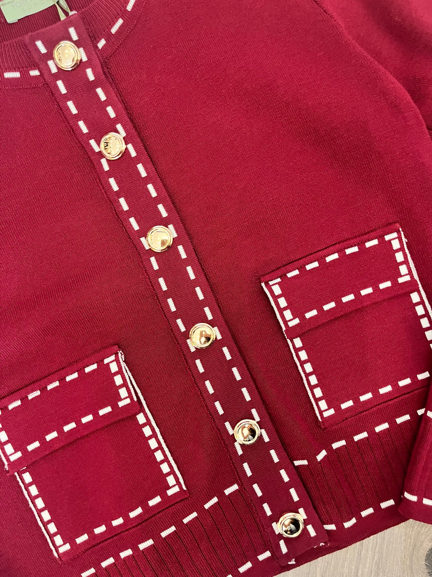 Stitch trim cardigan