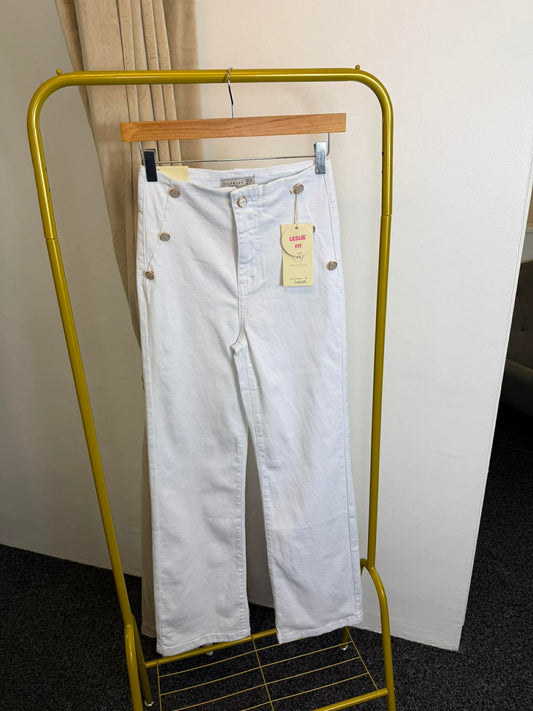 White button jeans