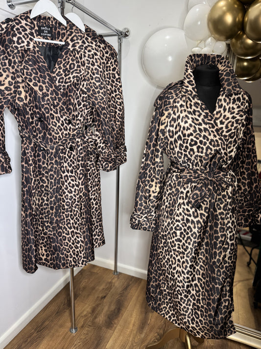 Leopard Trench coat