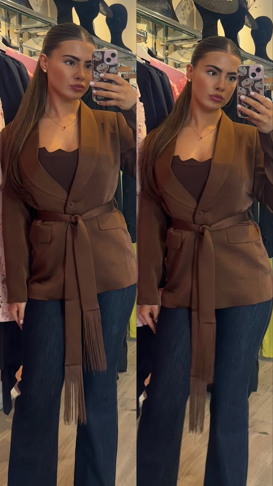 Chocolate brown blazer